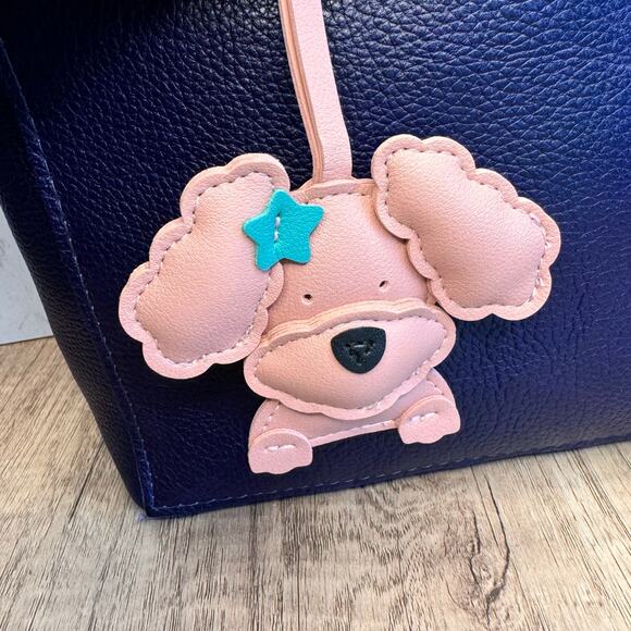 Pink Dog Bag Charm Poodle Yorkie Small Dog Miniature Dog Purse Charm Dog Gift - Picture 2 of 8